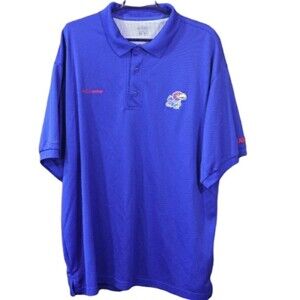 Columbia PFG Blue Jayhawks Polo Jersey Shirt XL